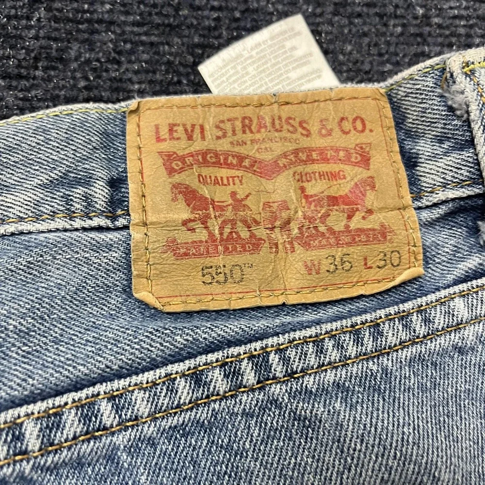 Levis 550 Jeans Mens 36x30 Blue‎ Relaxed Fit Tapered Leg Denim Medium Wash